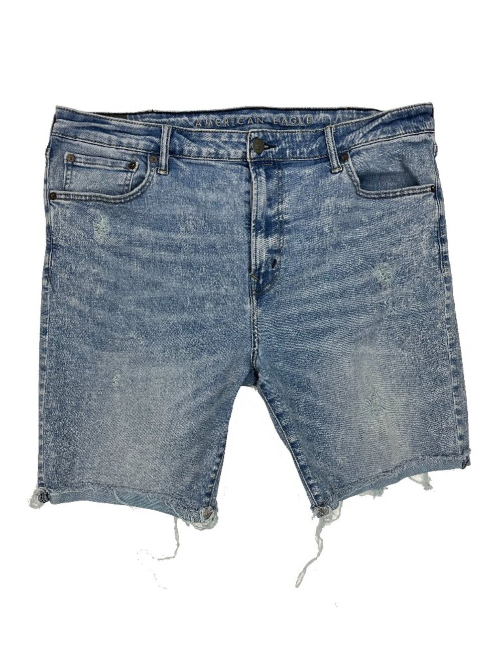 American Eagle Next Level AirFlex Distressed Stretch Jean Blue Shorts Mens 40